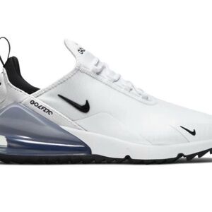 Nike Air Max 270 G Golf Shoes - White/Pure Platinum/Black. Size M 7.5 / W 9